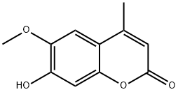 7-Hydroxy-6-methoxy-4-methyl-2H-1-benzopyran-2-one Struktur