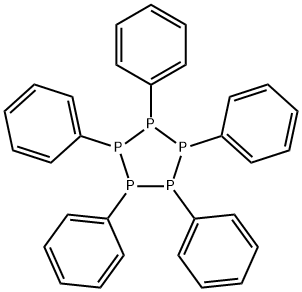 1,2,3,4,5-Pentaphenyl-1,2,3,4,5-pentaphosphacyclopentane Struktur