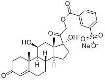 hydrocortisone 21-(sodium 3-sulphonatobenzoate) Struktur