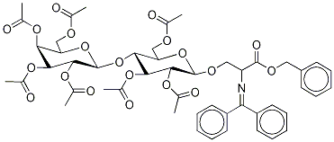 N-Diphenylmethylene-O-(2,3,6,2',3',4',6'-hepta-O-acetyl--D-lactosyl)-L-serine, Benzyl Ester