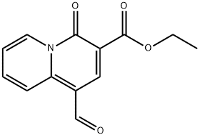 Ethyl 1-formyl-4-oxo-4H-quinolizine-3-carboxylate Struktur