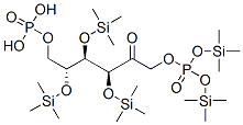 3-O,4-O,5-O-Tris(trimethylsilyl)-D-fructose 1,6-bis[phosphoric acid bis(trimethylsilyl)] ester Struktur