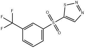 5-{[3-(trifluoromethyl)phenyl]sulfonyl}-1,2,3-thiadiazole Struktur