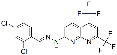 Benzaldehyde, 2,4-dichloro-, [5,7-bis(trifluoromethyl)-1,8-naphthyridin-2-yl]hydrazone (9CI) Struktur