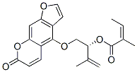 (Z)-2-Methyl-2-butenoic acid [R,(+)]-2-methyl-4-[(7-oxo-7H-furo[3,2-g][1]benzopyran-4-yl)oxy]-1-butene-3-yl ester Struktur