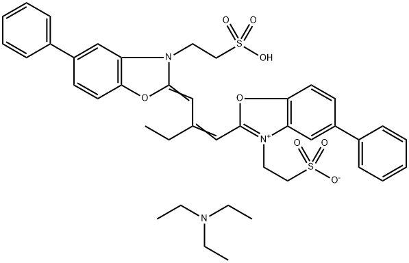 3,3'-DISULFOPROPYL-5,5'-DIPHENYL-9-ETHYLOXACARBOCYANINE TRIETHYLAMMONIUM SALT Struktur