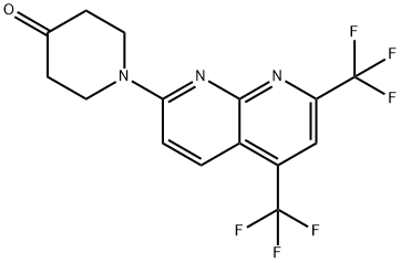 4-Piperidinone,1-[5,7-bis(trifluoromethyl)-1,8-naphthyridin-2-yl]-(9CI) Struktur