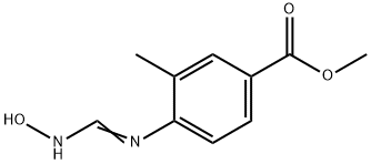 Benzoic acid, 4-[[(hydroxyamino)methylene]amino]-3-methyl-, methyl ester Struktur