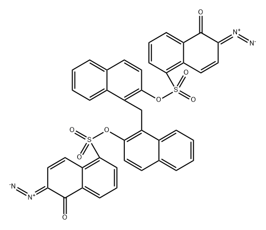 methylenedinaphthalene-1,2-diyl bis(6-diazo-5,6-dihydro-5-oxonaphthalene-1-sulphonate) Struktur