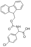 (4-CHLORO-PHENYL)-[(9H-FLUOREN-9-YLMETHOXYCARBONYLAMINO)]-ACETIC ACID Struktur