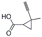 Cyclopropanecarboxylic acid, 2-ethynyl-2-methyl- (9CI) Struktur