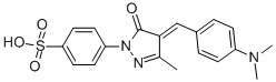 4-[4-[[4-(dimethylamino)phenyl]methylene]-4,5-dihydro-3-methyl-5-oxo-1H-pyrazol-1-yl]benzenesulphonic acid Struktur