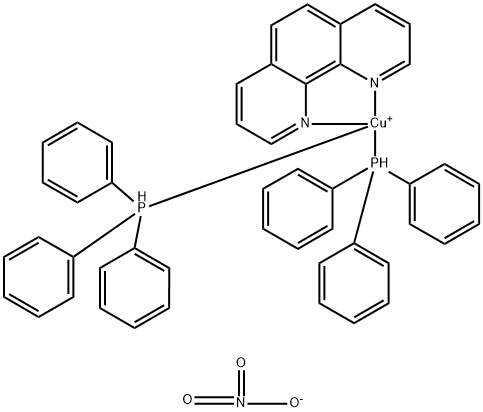 (1,10-PHENANTHROLINE)BIS(TRIPHENYLPHOSPHINE)COPPER (I) NITRATE DICHLOROMETHANE ADDUCT Struktur