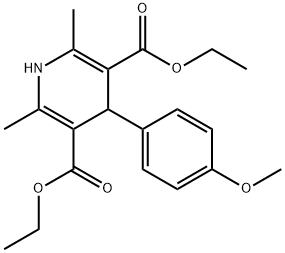 4-(4-Methoxyphenyl)-2,6-dimethyl-1,4-dihydropyridine-3,5-bis(carboxylic acid ethyl) ester Struktur