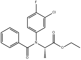 ETHYL 2-(BENZOYL-3-CHLORO-4-FLUOROANILINO)PROPANOATE Struktur