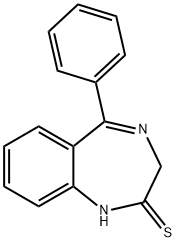 7-CHLORO-5-PHENYL-2-THIOXO-2,3-DIHYDRO-1H-1,4-BENZODIAZEPINE Struktur