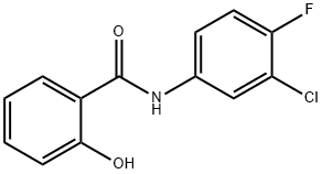 N-(3-氯-4-氟苯基)-2-羥基苯甲酰胺 結構式