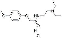 N-[2-(diethylamino)ethyl]-2-(4-methoxyphenoxy)acetamide monohydrochloride Struktur