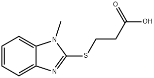 3-(1-METHYL-1H-BENZOIMIDAZOL-2-YLSULFANYL)-PROPIONIC ACID Struktur