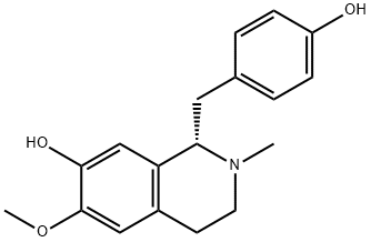 1α-(4-Hydroxybenzyl)-2-methyl-1,2,3,4-tetrahydro-6-methoxyisoquinoline-7-ol Struktur