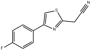 2-[4-(4-FLUOROPHENYL)-1,3-THIAZOL-2-YL!ACETONITRILE, 97 Struktur