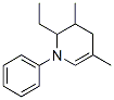 Pyridine, 2-ethyl-1,2,3,4-tetrahydro-3,5-dimethyl-1-phenyl- (9CI) Struktur