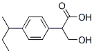 Benzeneacetic acid, -alpha--(hydroxymethyl)-4-(1-methylpropyl)- (9CI) Struktur