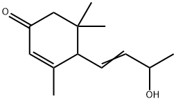 3-oxo-α-ionol,4-(3-hydroxy-1-butenyl)-3,5,5-trimethyl-2-Cyclohexen-1-one Struktur