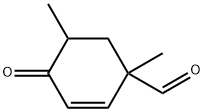 2-Cyclohexene-1-carboxaldehyde, 1,5-dimethyl-4-oxo- (9CI) Struktur