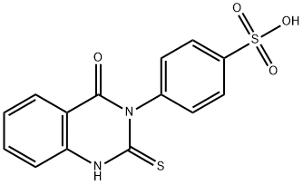 4-(1,4-dihydro-4-oxo-2-thioxo-3(2H)-quinazolinyl)benzenesulphonic acid Struktur