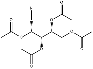 2-O,3-O,4-O,5-O-Tetraacetyl-D-lyxononitrile Struktur