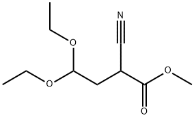 Butanoic acid, 2-cyano-4,4-diethoxy-, methyl ester (9CI) Struktur