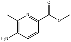 2-Pyridinecarboxylicacid,5-amino-6-methyl-,methylester(9CI) Struktur