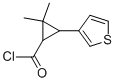 Cyclopropanecarbonyl chloride, 2,2-dimethyl-3-(3-thienyl)- (9CI) Struktur