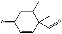 2-Cyclohexene-1-carboxaldehyde, 1,6-dimethyl-4-oxo- (9CI) Struktur