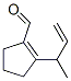 1-Cyclopentene-1-carboxaldehyde, 2-(1-methyl-2-propenyl)- (9CI) Struktur