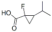 Cyclopropanecarboxylic acid, 1-fluoro-2-(1-methylethyl)- (9CI) Struktur