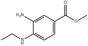 Benzoic acid, 3-amino-4-(ethylamino)-, methyl ester (9CI) Struktur