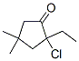 Cyclopentanone,  2-chloro-2-ethyl-4,4-dimethyl- Struktur