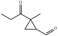 Cyclopropanecarboxaldehyde, 2-methyl-2-(1-oxopropyl)- (9CI) Struktur