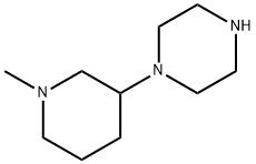 Piperazine, 1-(1-methyl-3-piperidinyl)- (9CI) Struktur