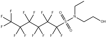 N-ethyltridecafluoro-N-(2-hydroxyethyl)hexanesulphonamide Struktur