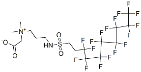 1-Propanaminium, N-(carboxymethyl)-3-(3,3,4,4,5,5,6,6,7,7,8,8,9,9,10,10,10-heptadecafluorodecyl)sulfonylamino-N,N-dimethyl-, inner salt Struktur