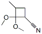 Cyclobutanecarbonitrile, 2,2-dimethoxy-3-methyl- (9CI) Struktur