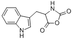 4-(1H-indol-3-ylmethyl)oxazolidine-2,5-dione   Struktur