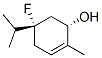 2-Cyclohexen-1-ol,5-fluoro-2-methyl-5-(1-methylethyl)-,(1S,5S)-(9CI) Struktur