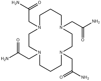 1,4,8,11-Tetrakis(aminocarbonylmethyl)-1,4,8,11-tetraazacyclotetradecane Struktur