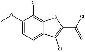 3,7-DICHLORO-6-METHOXYBENZO[B]THIOPHENE-2-CARBONYL CHLORIDE Struktur