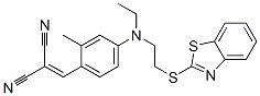 [[4-[[2-(2-benzothiazolylthio)ethyl]ethylamino]-2-methylphenyl]methylene]malononitrile  Struktur