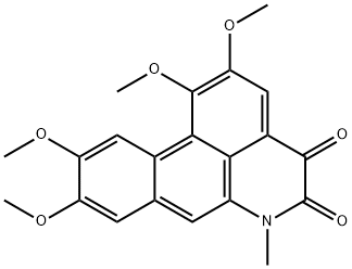 6-Methyl-1,2,9,10-tetramethoxy-4H-dibenzo[de,g]quinoline-4,5(6H)-dione Struktur